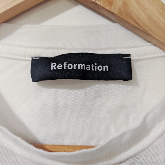 Reformation Striped Long Sleeve Crop Top - Picture 3 of 3